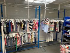 Blue Frames and Metal Hanging Rails