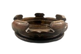 Vintage Chinese Hardwood Carved Wooden Bowl