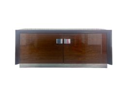 Malerba Hand Made in Italy Walnut & Chrome Designer Sideboard RRP £11,000