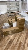 3x L Shaped Mirrored Display Fittings