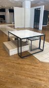 Display Tables Wood/Metal x2 Wood Display Items x2