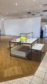 Display Tables Wood/Metal x2 Wood Display Items x1