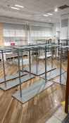 8x Glass Plinth Metal Retail Hanger Display Stands