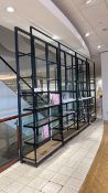 Metal Wood & Glass Retail Display Units x4