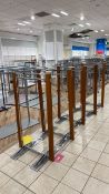 Wood & Chrome Hanger Display Units x 5