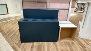 Blue & White Box Stands