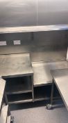 Two Tiered Stainless Steel Preparation Table On Wheels