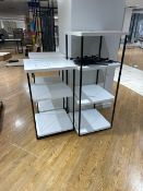 White Wood Display Shelves x3