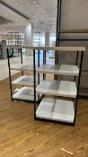 White Wood Display Shelves x2