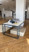 Display Table Wood/Metal Wood Display Items x2