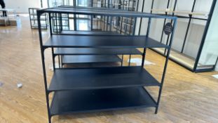Black Metal Display Shelves x2