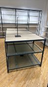 Metal & Wood Display Shelves x3