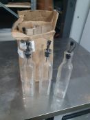 Glass Oil Bottles x5