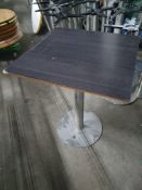 Dark Topped Pedestal Base Tables x6