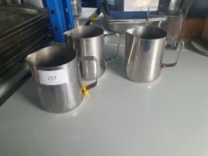 Milk Steaming Jugs x3