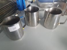 Milk Steaming Jugs x3