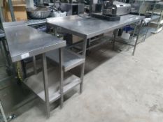 Stainless Steel Prep Bench With Appliance Shelf