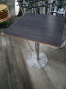 Dark Topped Pedestal Base Tables x4