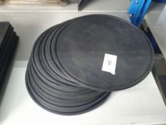 Slate Effect Round Chilled Display Plates x10