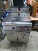 Double Wide Basket Gas Fryer