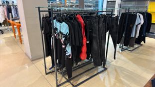 Mixed Style Hanging Rails With Glass Tops x7