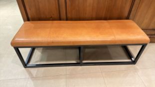 Brown Faux Leather Seat