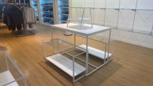 Metal Wood & Glass Display Tables x4
