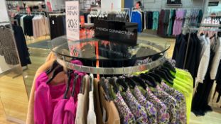 Round Metal Hanging Rail With Glass Top