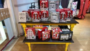 Yellow Wood Tables x2