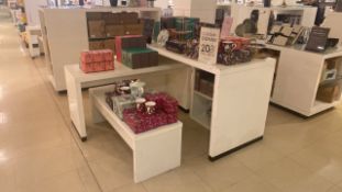 Set of 3 Wood Retail Tables x3