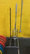 Physical Barbell Rack Including Barbells