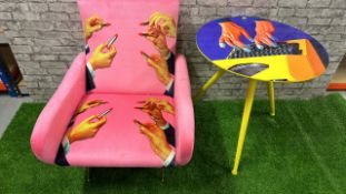 Selleti Arm Chair and Table