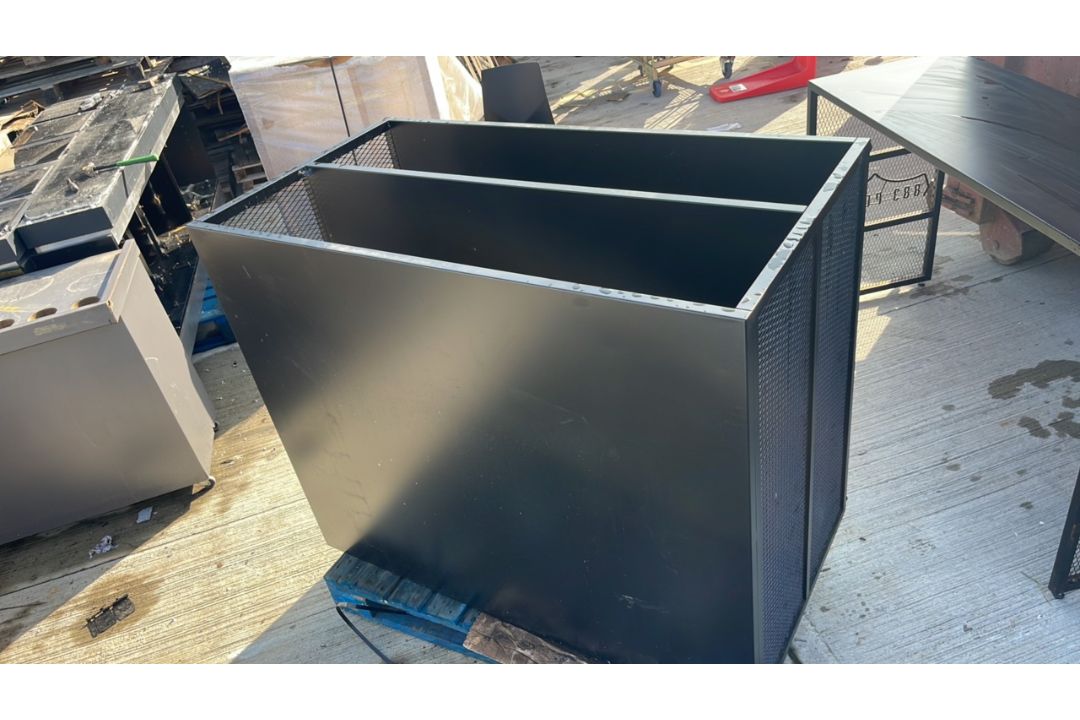 Black Metal Shelving Unit - Image 1 of 5