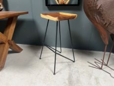 Vintage Industrial Bar Stool