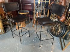 Vintage Leather Bar Stools