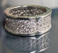 Bvlgari B.Zero1 Pave Set Diamond 18kt White Gold Ring (pre-owned)