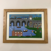 Original Painting By Gordon Barker 'Relaxing By The River'