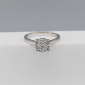9ct White Gold 0.30ct Diamond Cluster Ring