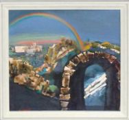 Bunge, Kurt. Landschaft mit Regenbogen