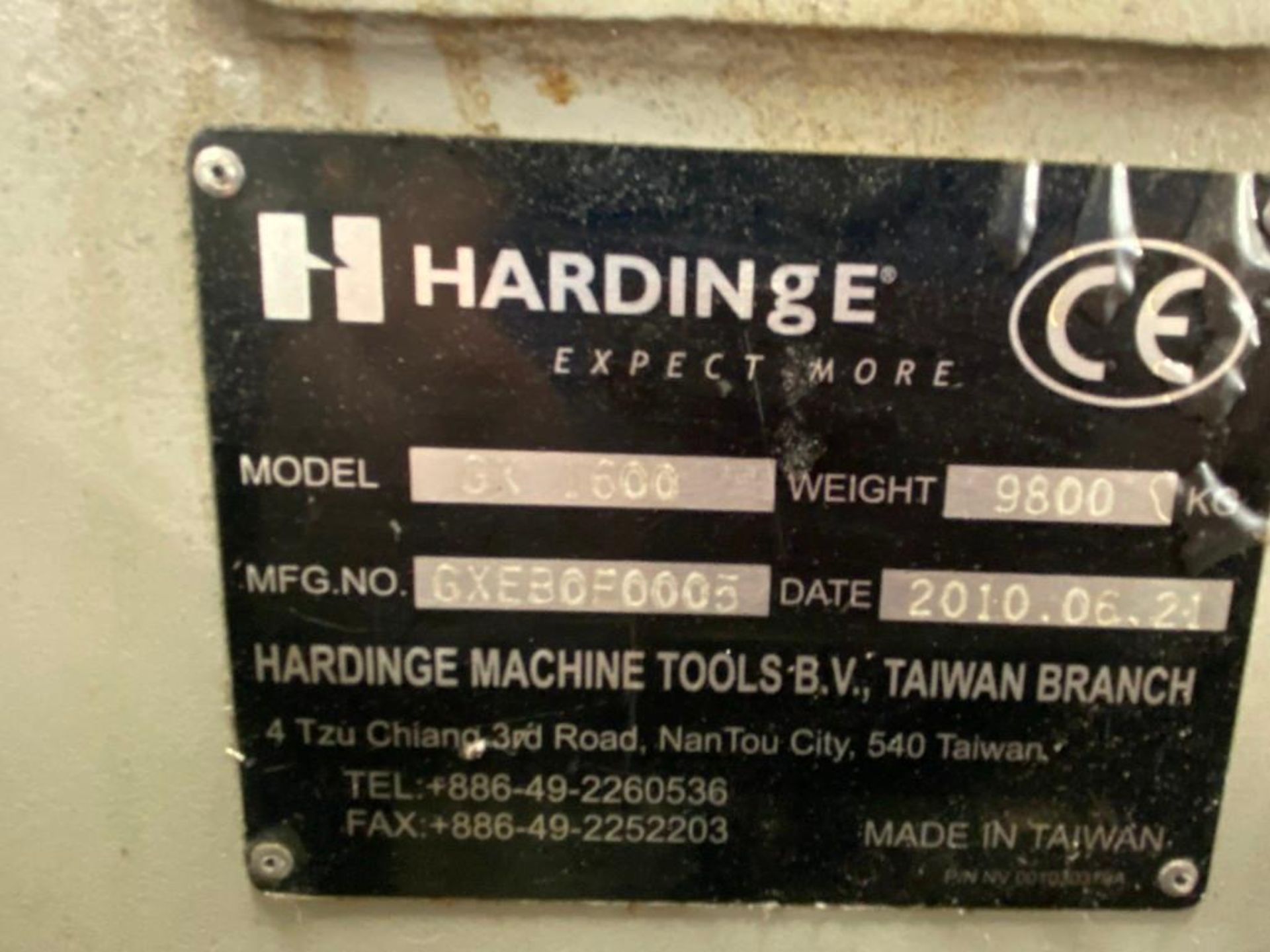 BRIDGEPORT HARDINGE GX1600 VERTICAL MACHINING CENTER; YEAR 2010; 4TH AXIS ROTARY - Image 21 of 21