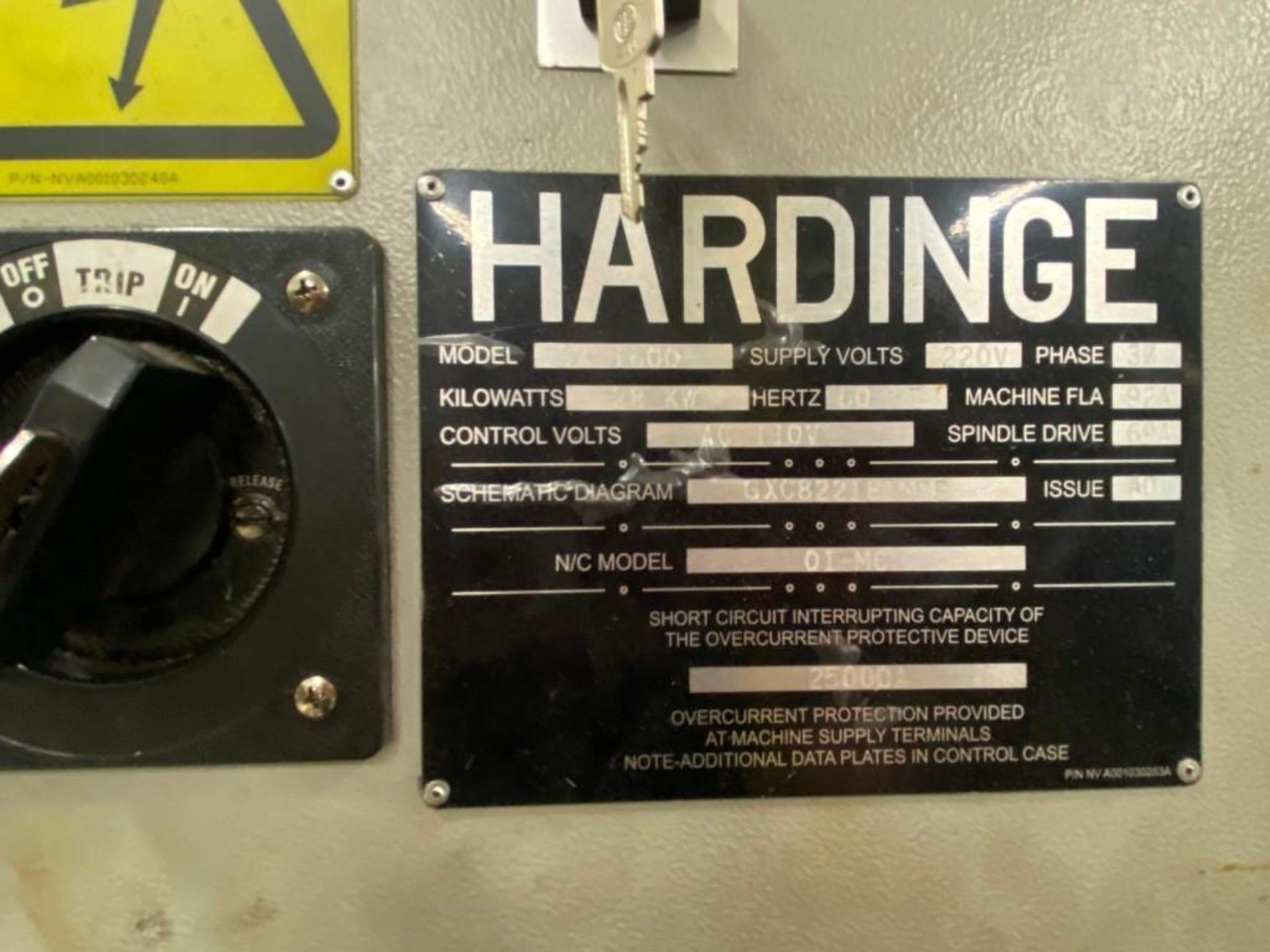 BRIDGEPORT HARDINGE GX1600 VERTICAL MACHINING CENTER; YEAR 2010; 4TH AXIS ROTARY - Image 20 of 21