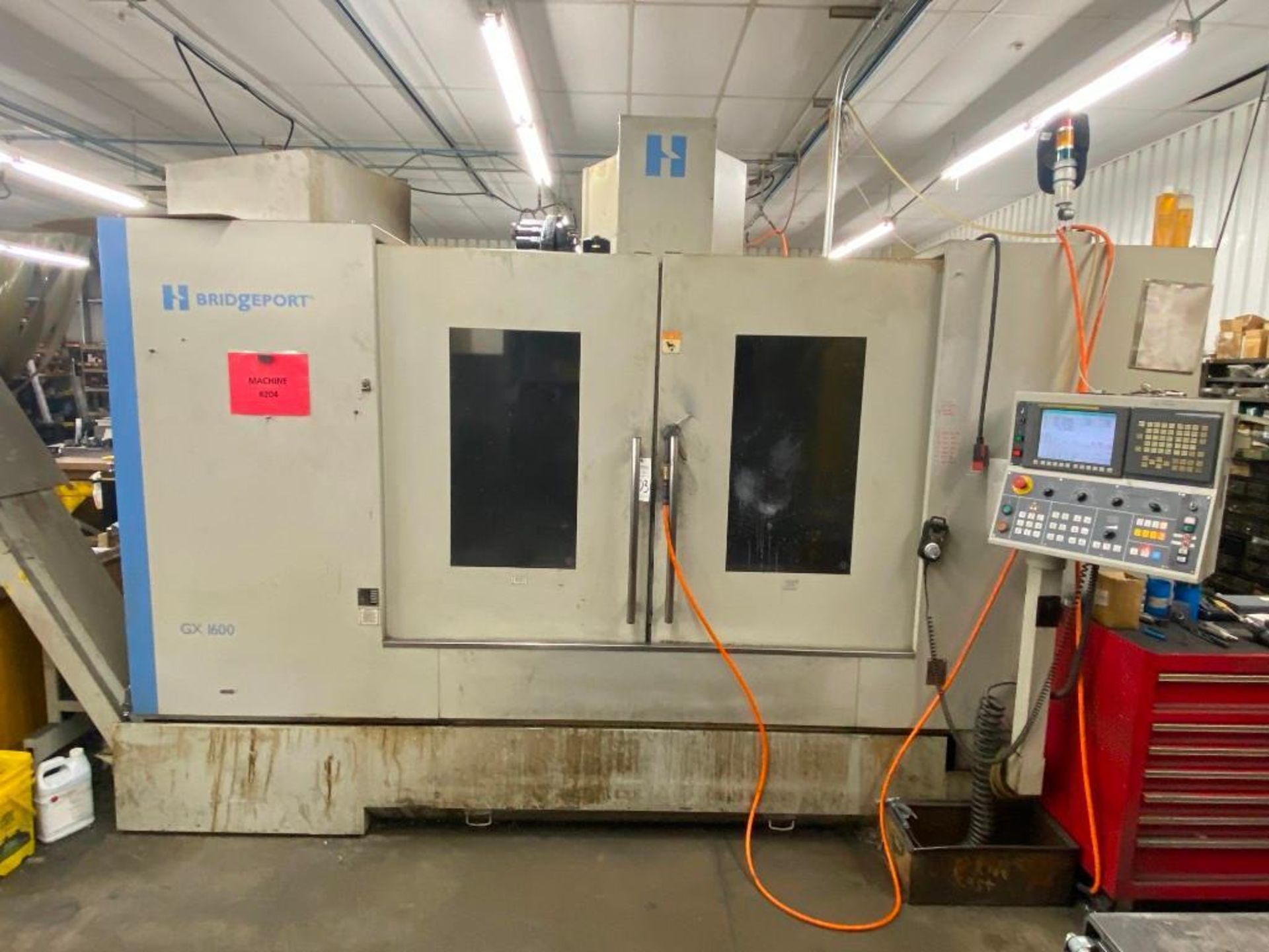 BRIDGEPORT HARDINGE GX1600 VERTICAL MACHINING CENTER; YEAR 2010; 4TH AXIS ROTARY