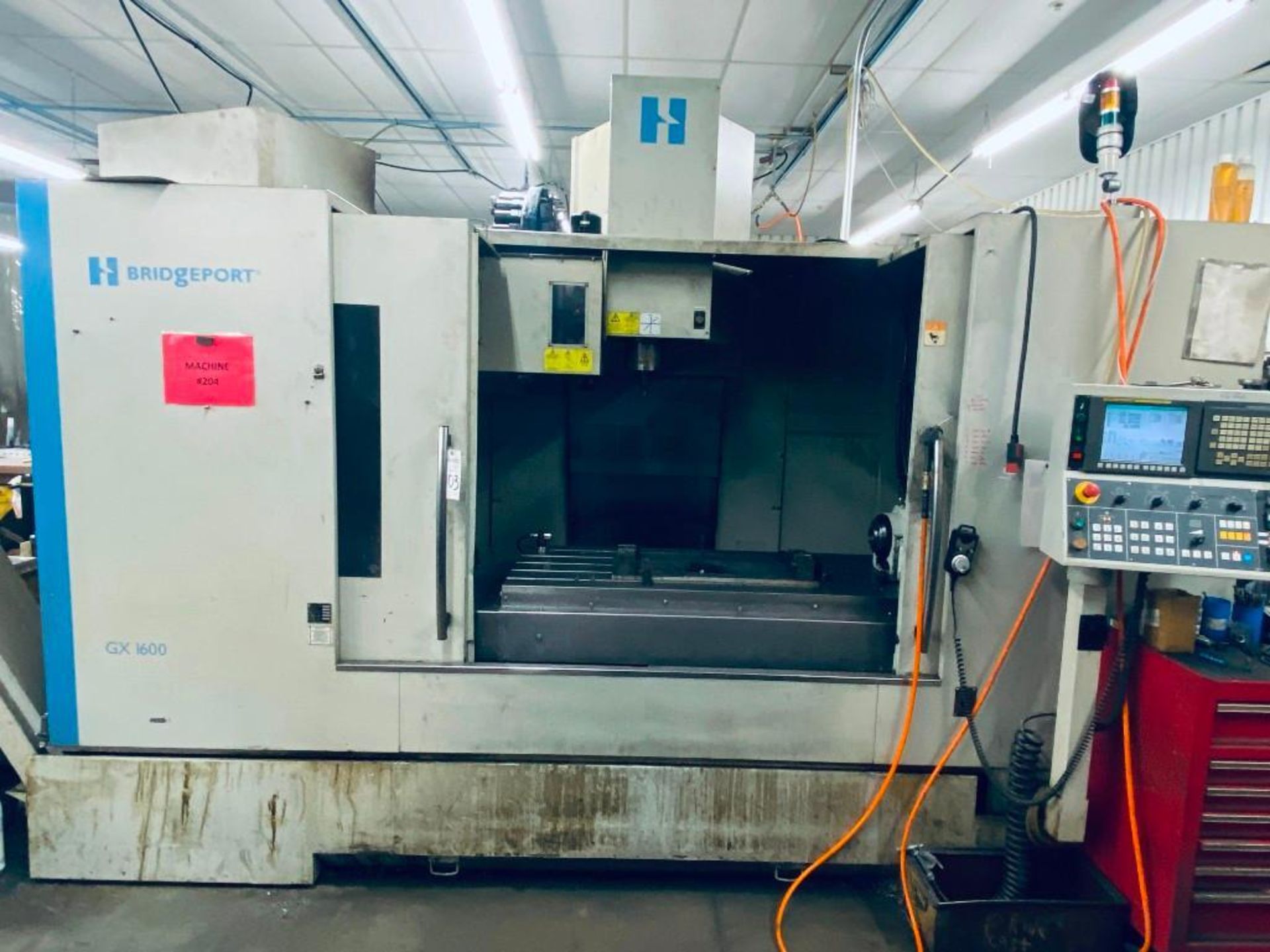 BRIDGEPORT HARDINGE GX1600 VERTICAL MACHINING CENTER; YEAR 2010; 4TH AXIS ROTARY - Image 3 of 21
