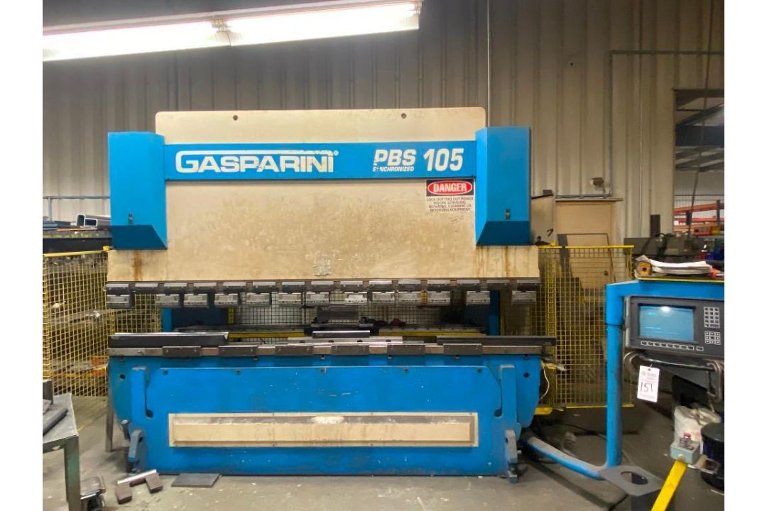GASPARINI PBS 105 PRESS BRAKE; 110 TON X 10'; DELEM 65 CNC CONTROL - Image 1 of 13