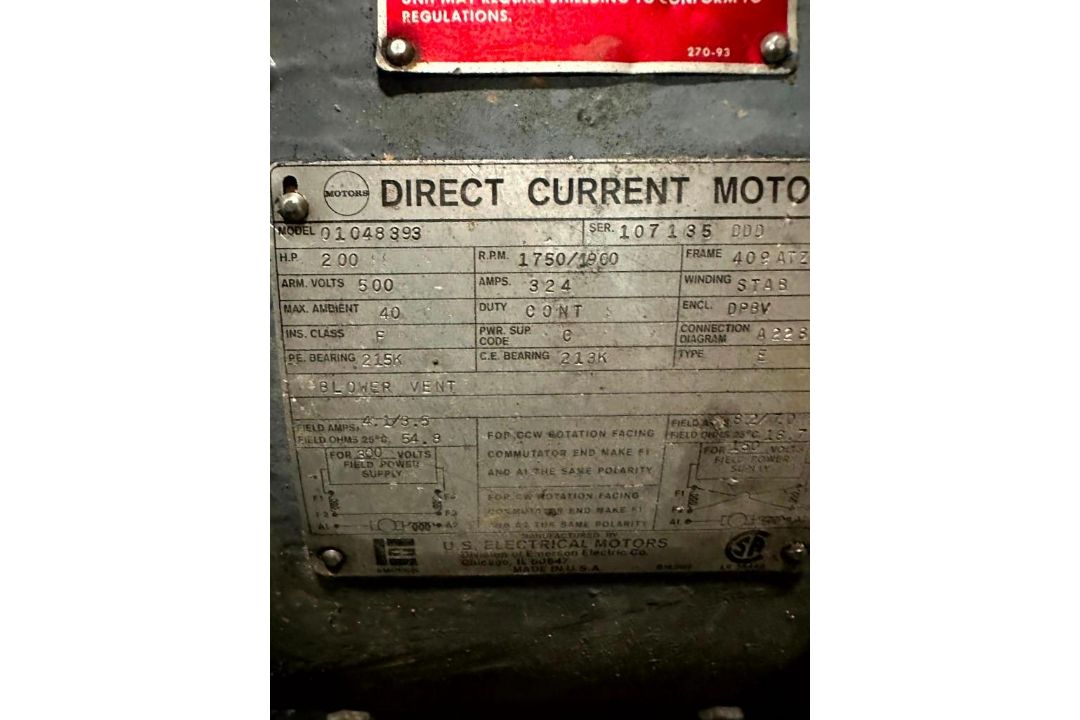 DAVIS STANDARD EXTRUDER, 165MM SCREW DIAMETER, 30"1 L/D RATIO MODEL NUMBER 165MM 6070TH - Image 9 of 9