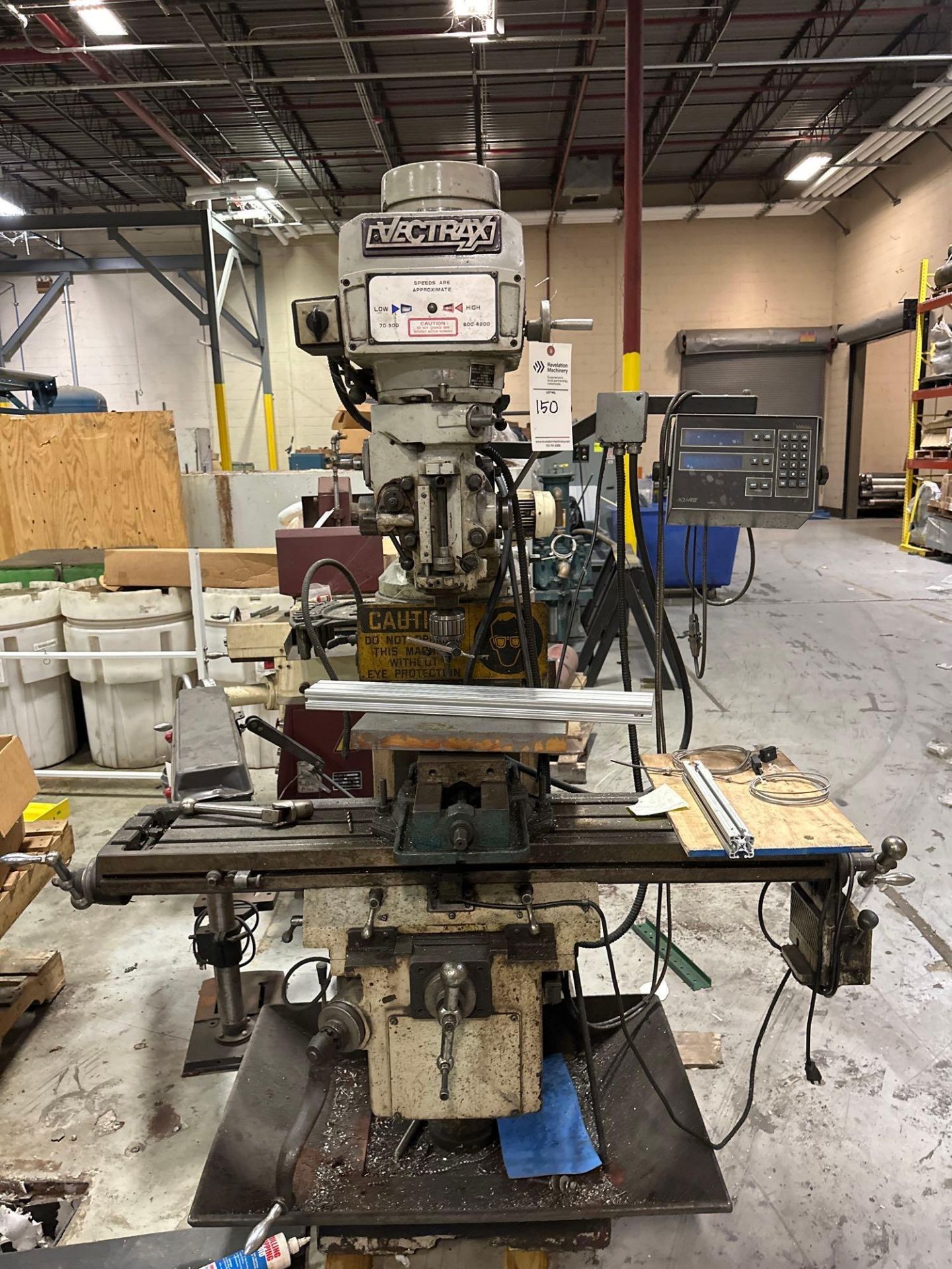 VECTRAX MODEL GS16V VERTICAL KNEE MILLING MACHINE W/ DRO