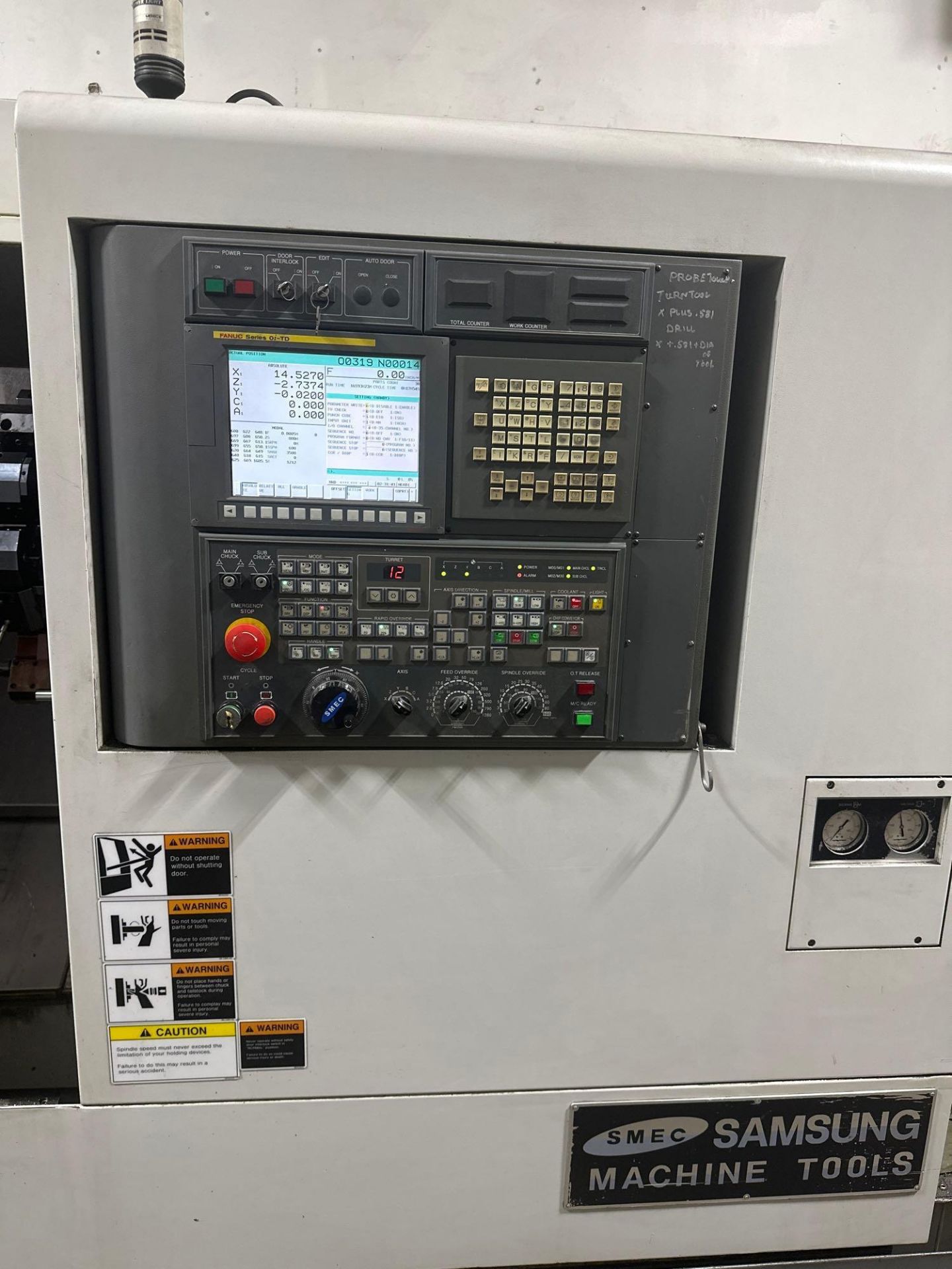 2011 SAMSUNG SL-25ASY CNC TURNING CENTER - Image 9 of 19