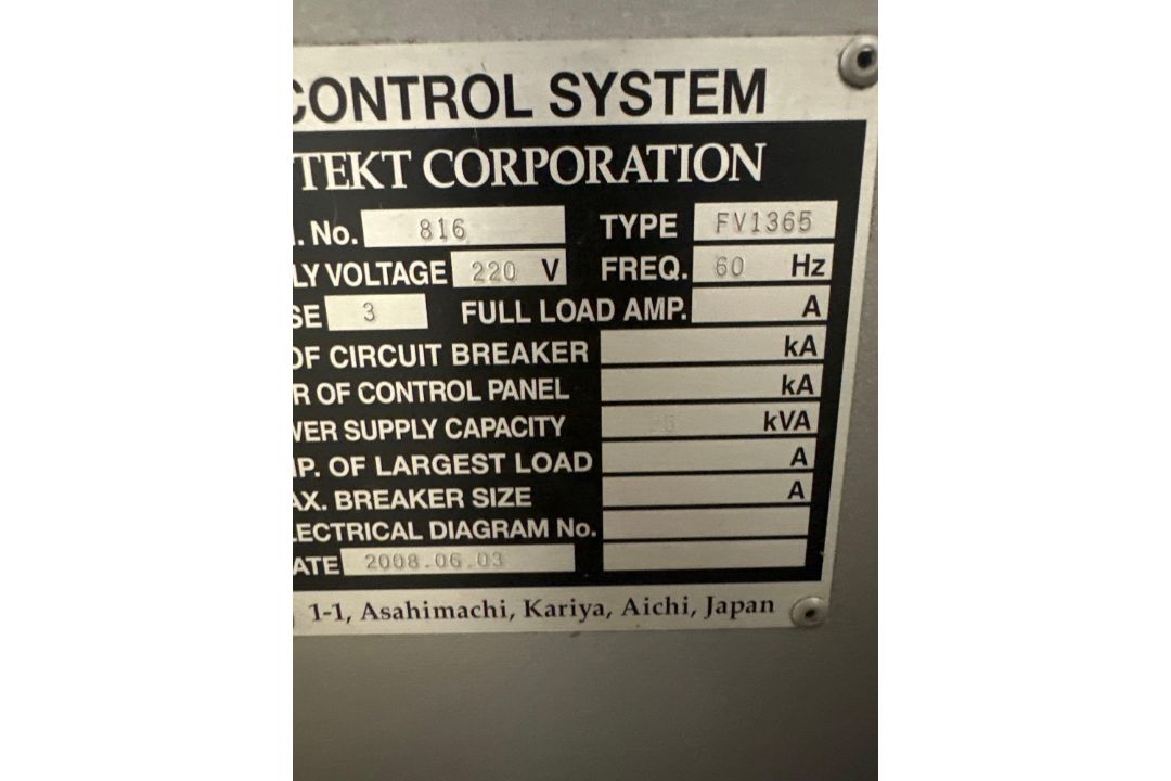 2008 TOYODA FV1365 VMC - Image 20 of 20