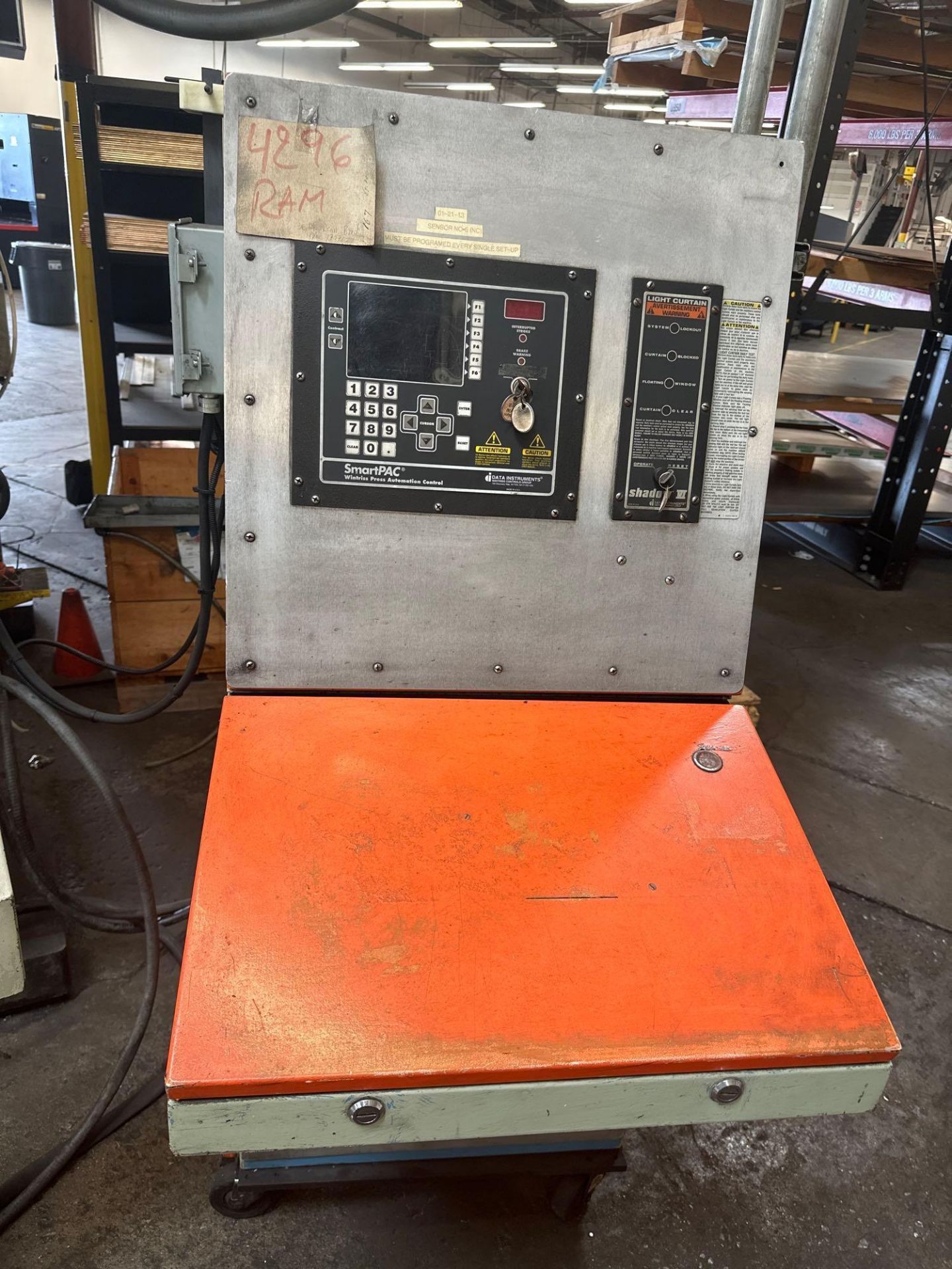 CLEARING SEYI SN2-220 220 TON GAP FRAME DOUBLE CRANK PRESS, COIL STRAIGHTENER & REEL INCLUDED; 1998 - Image 14 of 34