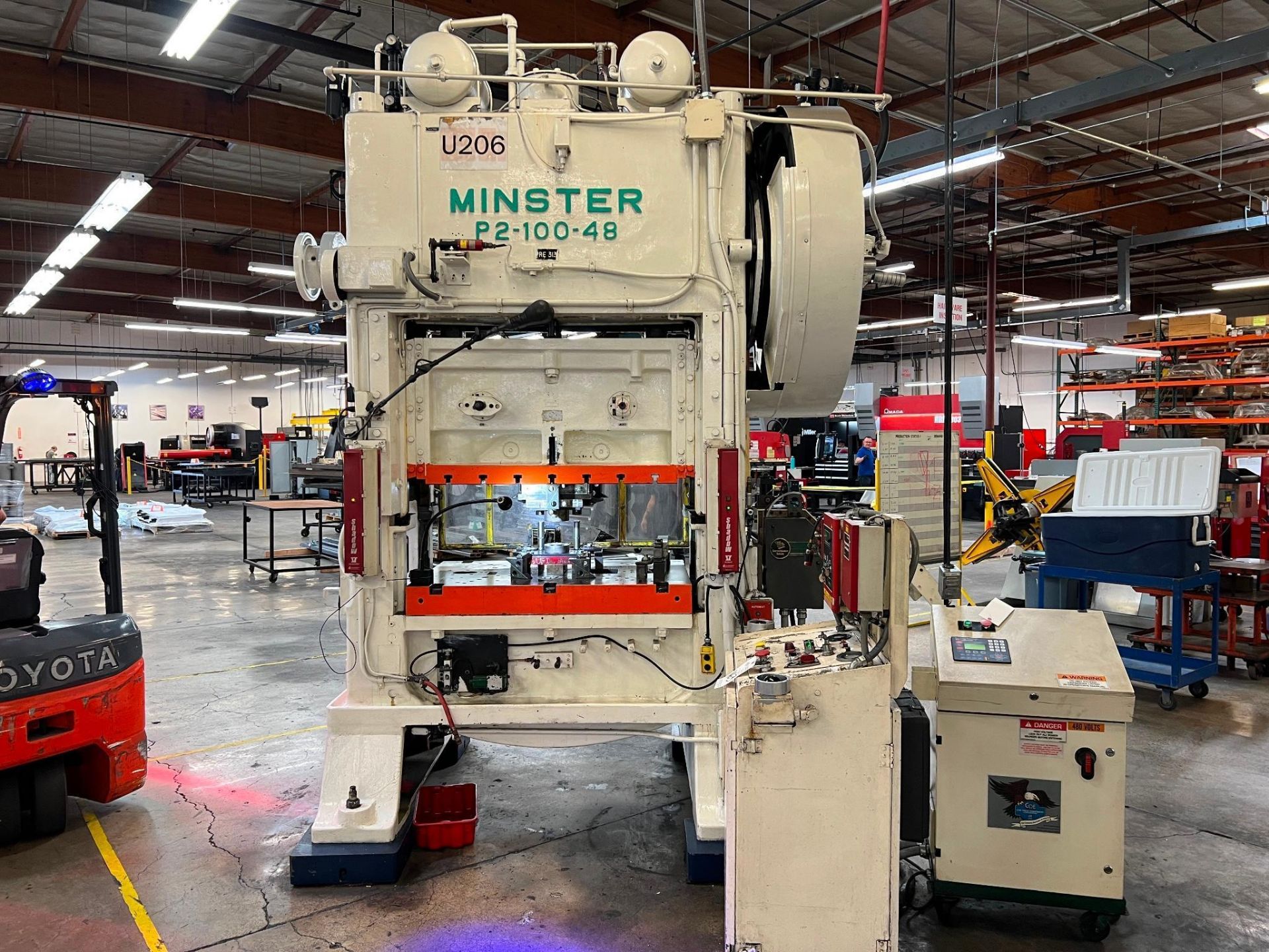 MINSTER P2-100-48 100 TON PRESS, DIPRO 1500, COE FEEDER, SERVO MASTER 3 CONTROL